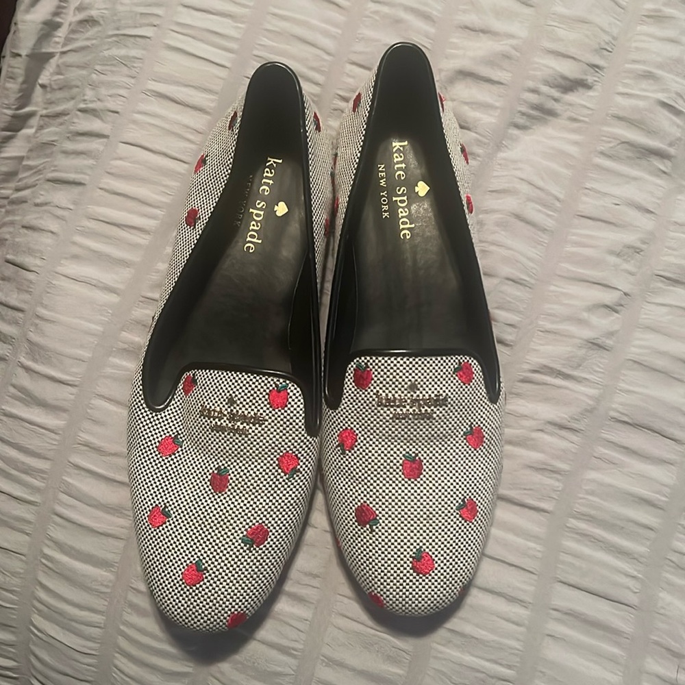 Kate Spade loafer with apple detail